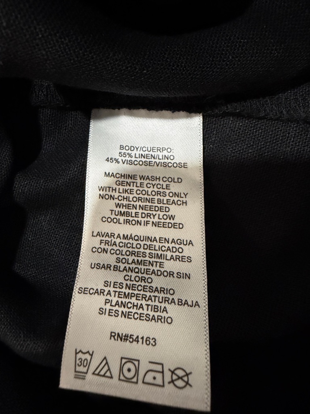NWT DKNY Black Linen Sleeveless V-Neck Maxi Dress L | Side Slits | Quiet Luxury - Picture 4 of 7